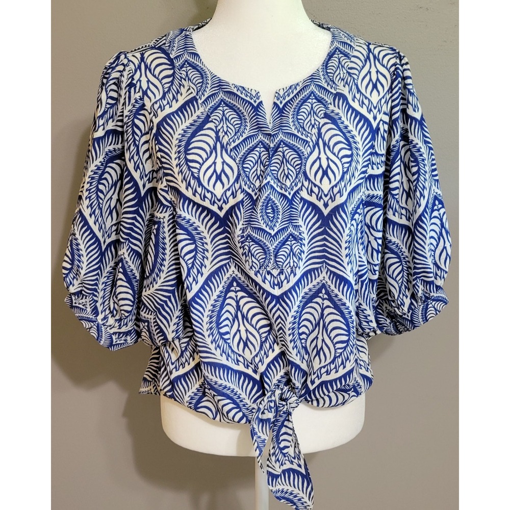 Rose + Olive Knot Tie Dolman Sleeve Top